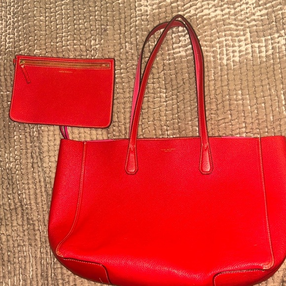 TORY BURCH RED BAG LIKE NEW!♥️ - Picture 1 of 12